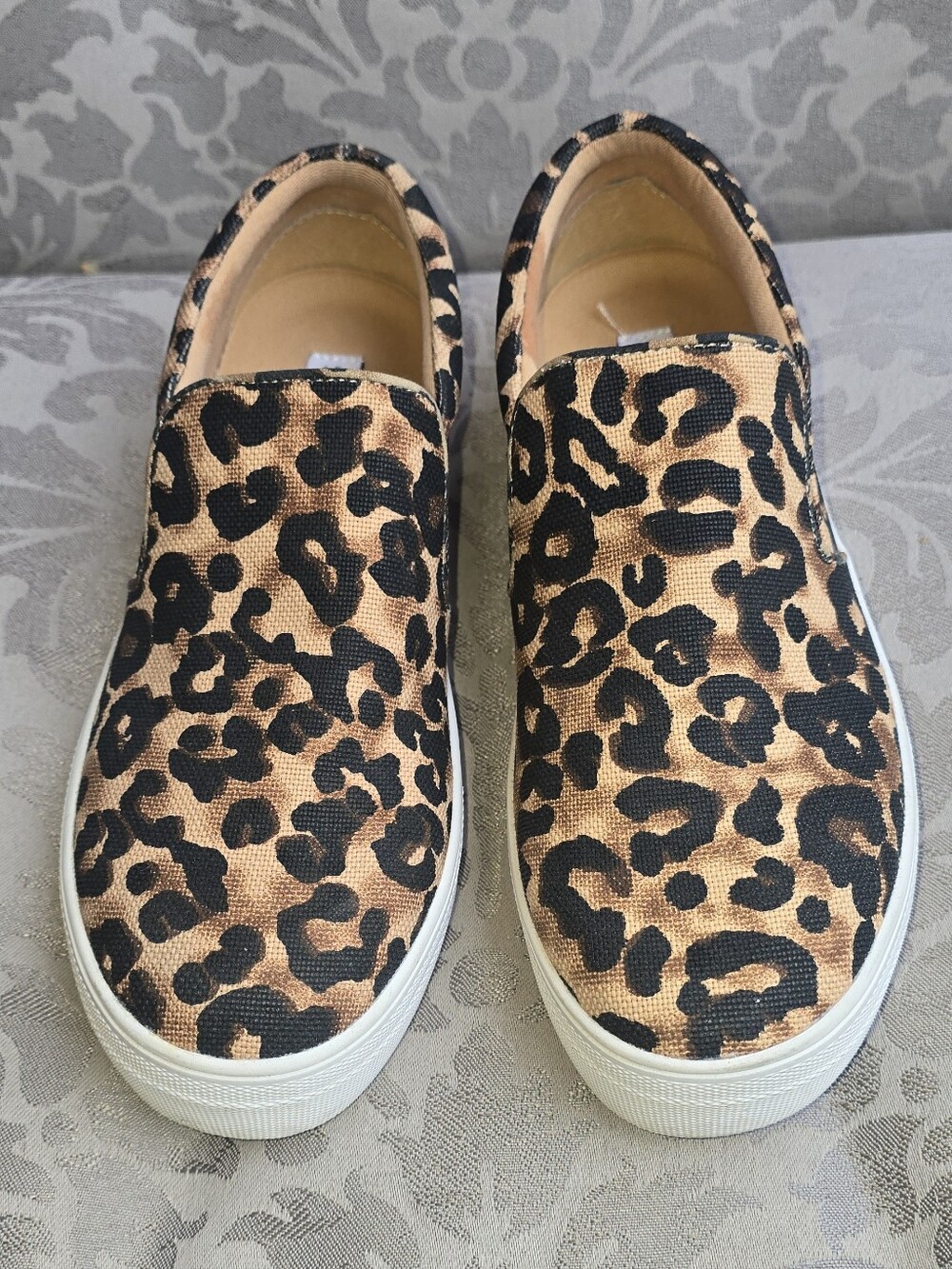 Steve Madden Leopard Slip-On Sneakers - Tan/Black